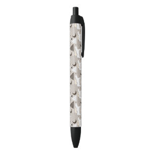 Cute Doodle Woodland Bear Pattern Black Ink Pen