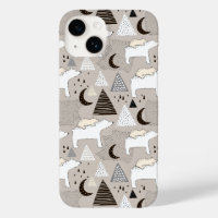 Cute Doodle Woodland Bear Pattern