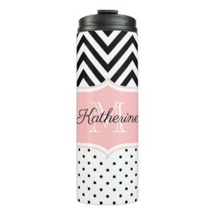 Cute Dots and Chevron Thermal Tumbler