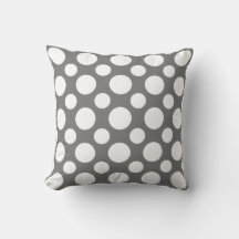 Cute dotted pillow | Grey and White