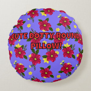 CUTE DOTTY ROUND PILLOW! CUSHION