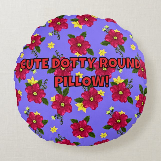 CUTE DOTTY ROUND PILLOW! CUSHION (Front)