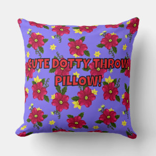 CUTE DOTTY THROW PILLOW! CUSHION