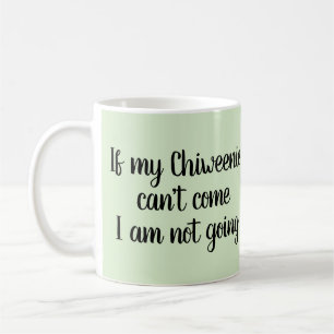 Cute double sided Chiweenie mug with silhouette