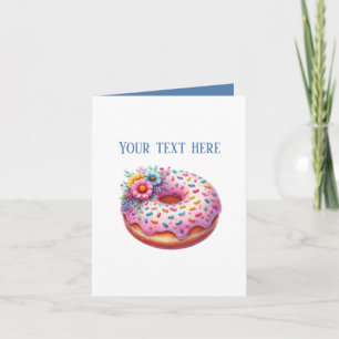 Cute Doughnut Bakery shop customizable Card