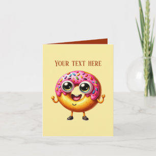 Cute doughnut bakery vendors customisable card