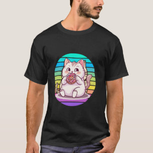 Cute Doughnut Cat Kitten With Sun, Boys, Girls, Ad T-Shirt