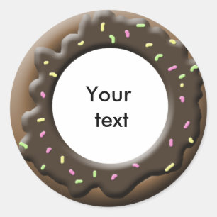 Cute Doughnut Classic Round Sticker