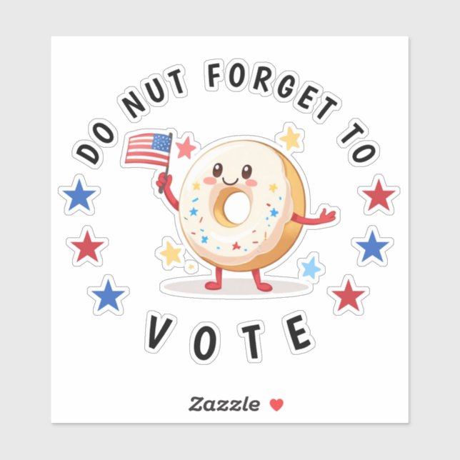 Cute Doughnut Do not Forget to Vote - USA Election (Sheet)