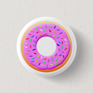 Cute Doughnut Drawing With Sprinkles 3 Cm Round Badge