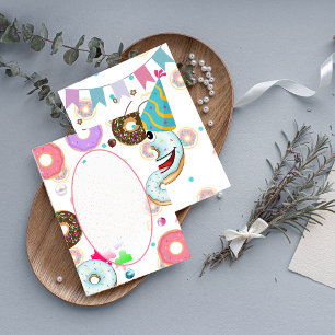 Cute Doughnut Grow Up  Birthday Party Invitation