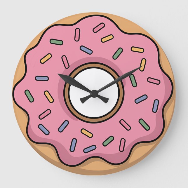 Cute Doughnut | Kids Large Clock (Front)