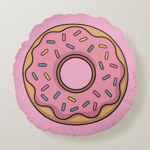 Cute Doughnut Kids Round Cushion