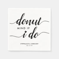 Cute Doughnut Mind if I Do Heart Script Wedding Sn