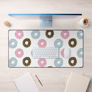 Cute Doughnut Pattern Colourful Sprinkle Office Desk Mat