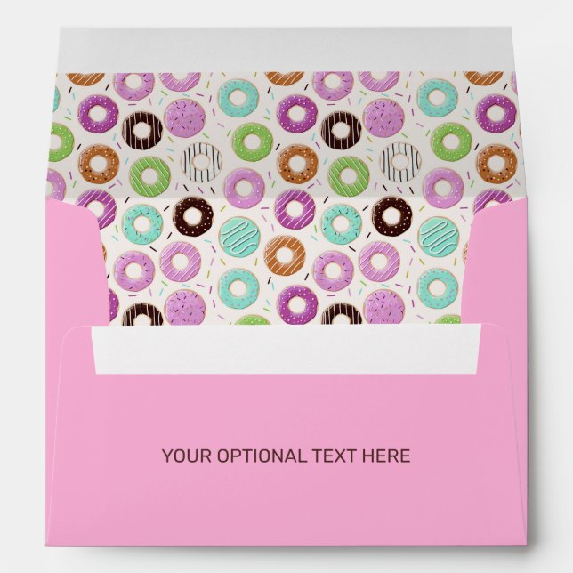 Cute Doughnut Pattern Envelope (Back (Bottom))