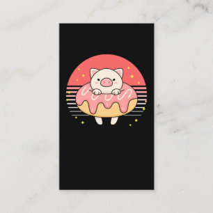 Cute Doughnut Pig Lover Business Card