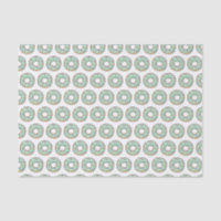 Cute Doughnut Rings Teal Frosting Pattern