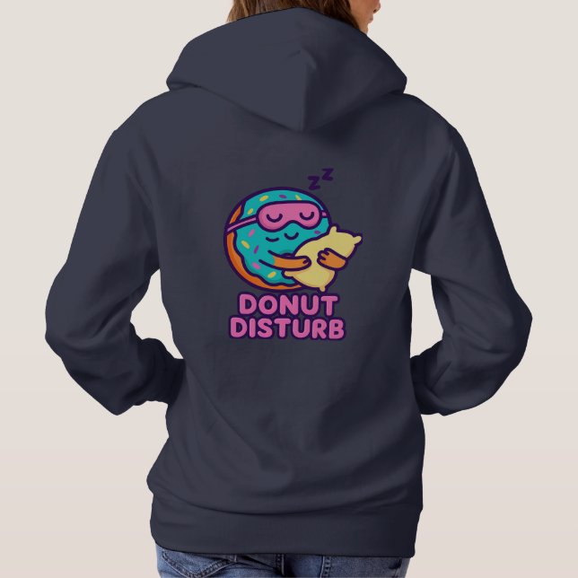 Cute Doughnut Sleep Hoodie – Funny Food Lover Gift (Back)