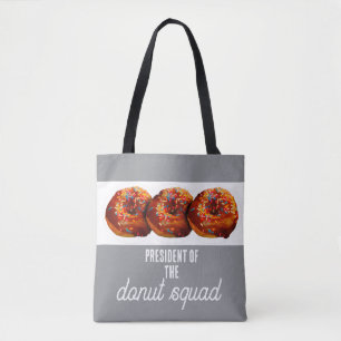 Cute Doughnut Squad Doughnuts With Sprinkles On Gr Tote Bag