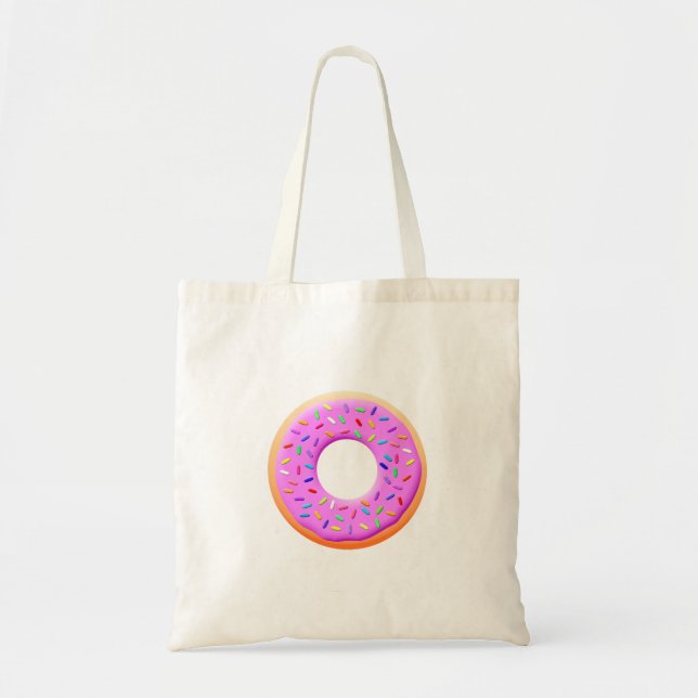 Cute Doughnut With Sprinkles Drawing Tote Bag (Front)