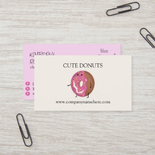 Cute Doughnuts And Coffee Business Card