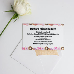 Cute Doughnuts Invitation