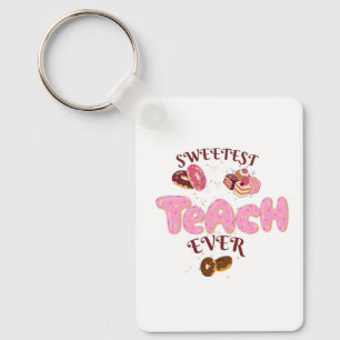 Cute Doughnuts Teacher Keychain