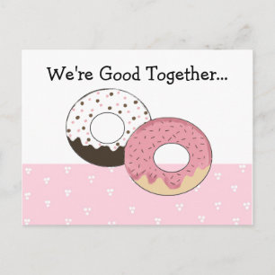 Cute Doughnuts With Message... Postcard