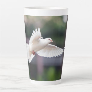 Cute Dove White Pigeon Love & Peace Symbol Bird  Latte Mug
