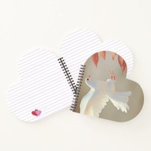 Cute Dove White Pigeon Love & Peace Symbol Bird  Notebook
