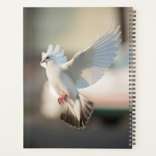 Cute Dove White Pigeon Love & Peace Symbol Bird Planner