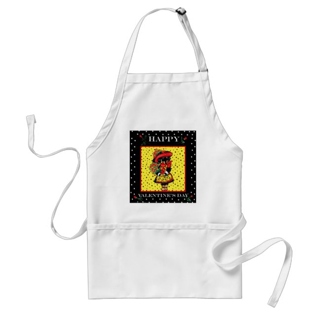 Cute Doxie Valentine Standard Apron (Front)