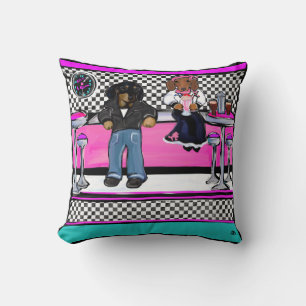 Cute Doxies Rock and Roll Cushion