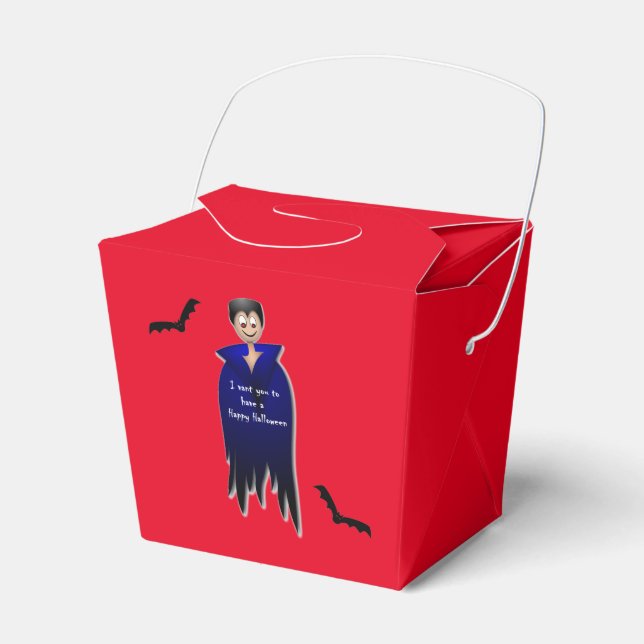 Cute Dracula Halloween  Favour Box (Front Side)