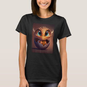Cute Dragon Baby Hatching From A Dragon Egg Magic T-Shirt
