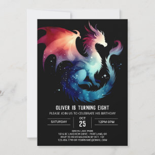 Cute Dragon Birthday Customisable Invitation