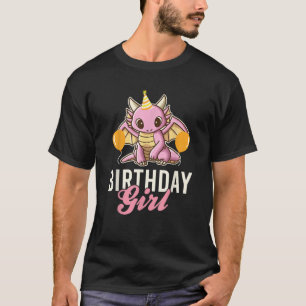Cute Dragon Birthday Girl T-Shirt