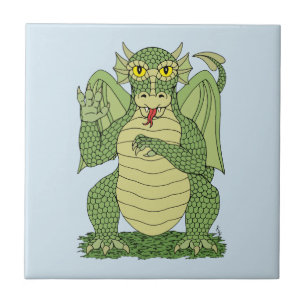 Cute Dragon Ceramic Tile