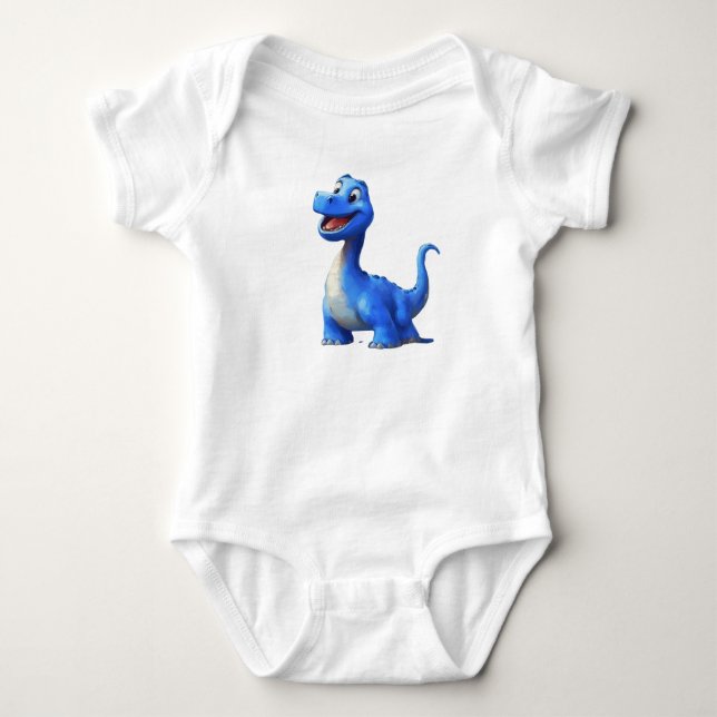 Cute Dragon Design Baby Bodysuit (Front)