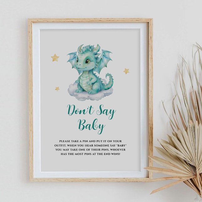 Cute Dragon Don't say Baby Poster (Creator Uploaded)