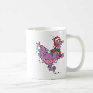 Cute Dragon Figment Lights Christmas Santa Animal Coffee Mug