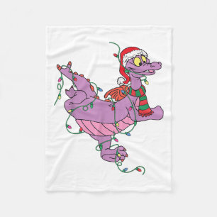Cute Dragon Figment Lights Christmas Santa Animal  Fleece Blanket