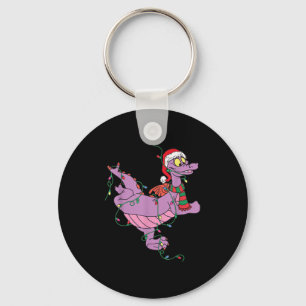 Cute Dragon Figment Lights Christmas Santa Animal  Key Ring
