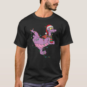 Cute Dragon Figment Lights Christmas Santa Animal T-Shirt