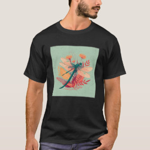 Cute Dragon Fly Illustation Aesthetic Colourful Wo T-Shirt