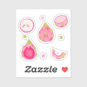 Cute Dragon Fruit Illustration – Kawaii Pitaya