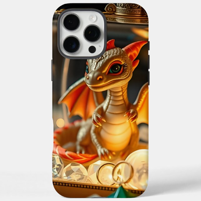 Cute Dragon in a Jewellery Box Case-Mate iPhone Case (Back)