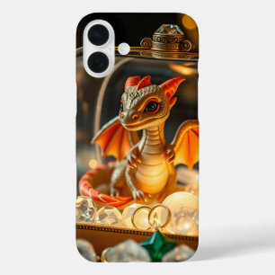 Cute Dragon in a Jewellery Box iPhone 16 Plus Case