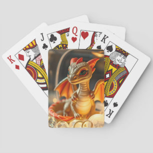 Cute Dragon in a Jewellery Box Playing Cards